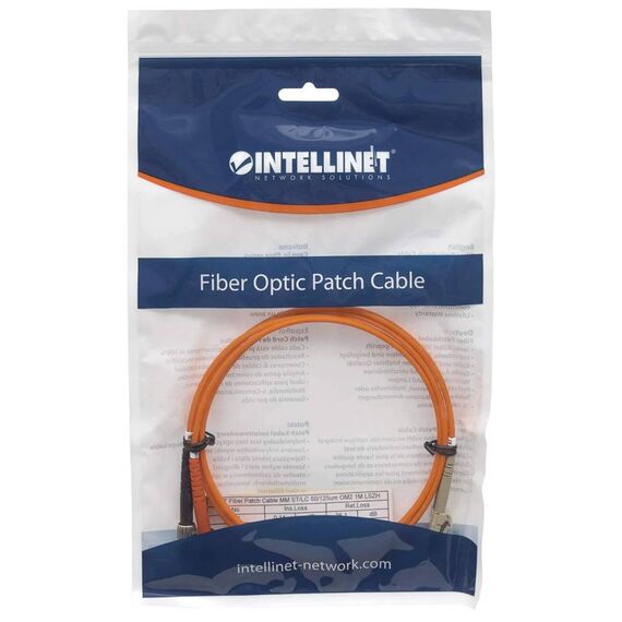 Intellinet OM2 LC to ST Duplex Fibre Patch Cable 1m