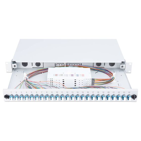 DIGITUS 1U Splice Box 24x LC Duplex OM4, 48 Fibres