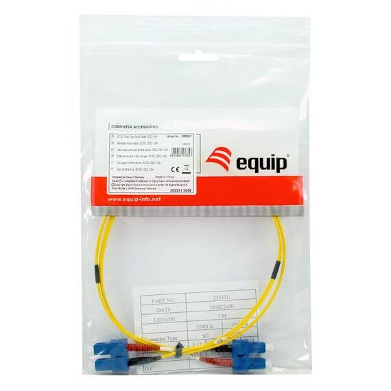 Equip OS2 SC/UPC-SC/UPC Duplex Patch 15m