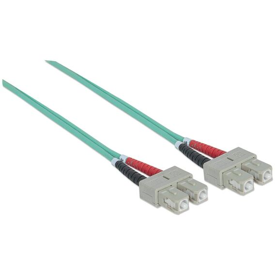 Intellinet OM3 Fibre Patch SC-SC Duplex 1m Aqua