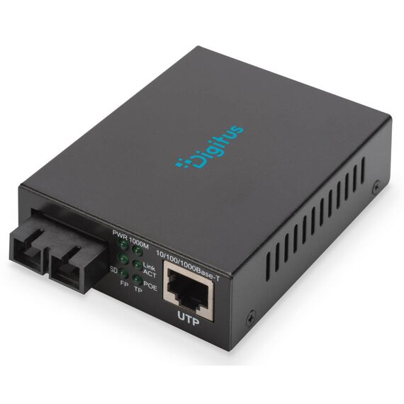 Digitus DN-82160 PoE+ Media Converter, SC Single-Mode