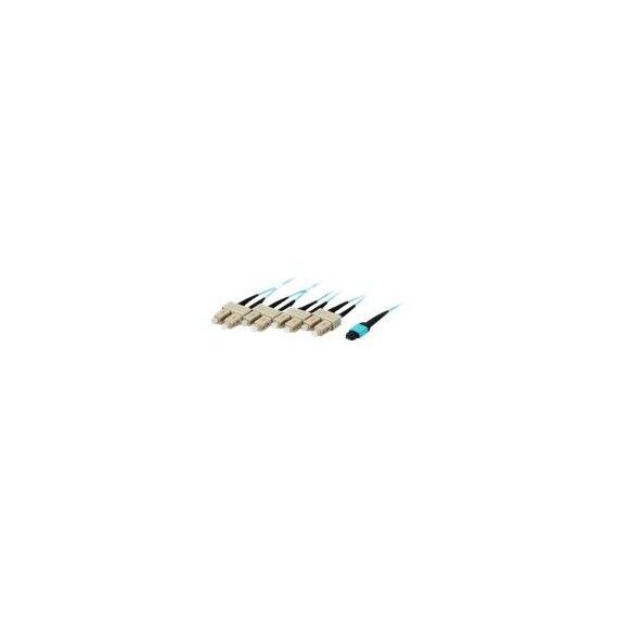 Equip 25557607 MTP to SC OM4 Fibre Optic Cable 10 m Aqua