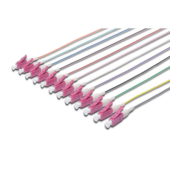 Digitus LC OM4 Pigtail Set 12 Colours 2m