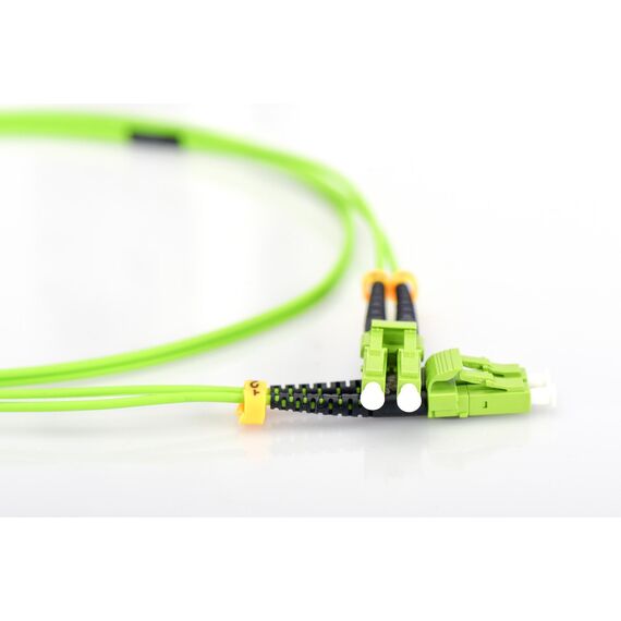 Digitus LC-LC OM5 Fibre Patch Cable 10m Lemon green
