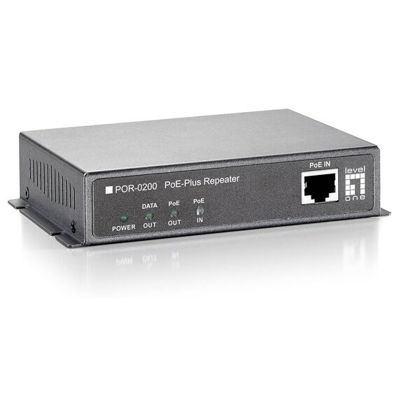 LevelOne PoE+ Repeater 2-Port Hybrid Output, 200 m