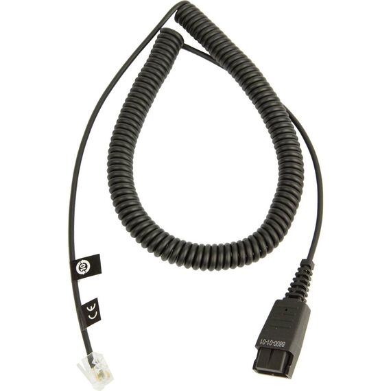 Jabra QD to Modular RJ Cord Coiled 2 m 8800-01-01