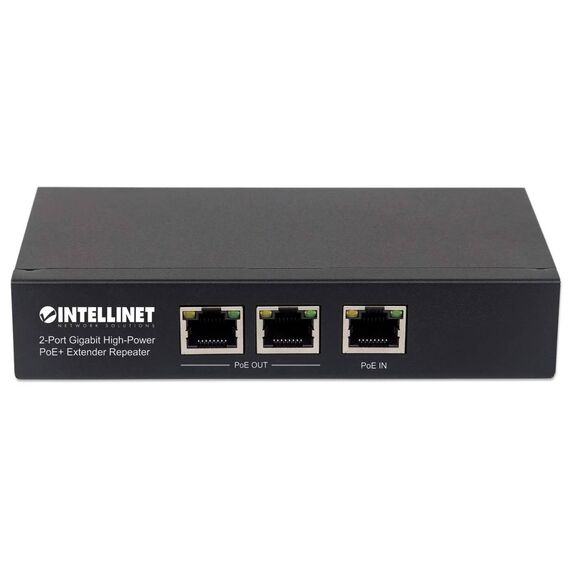 Intellinet 561266 2-Port Gigabit PoE+ Extender Repeater