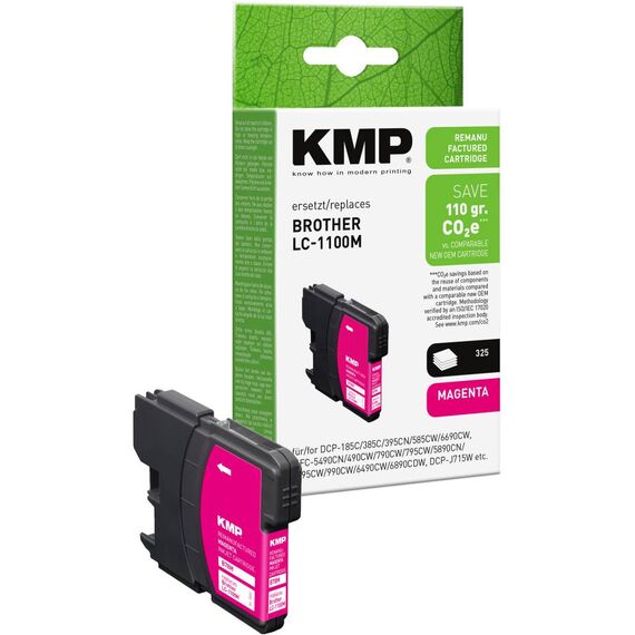 KMP B78M Ink Cartridge for Brother LC1100M, Magenta 5.1 ml