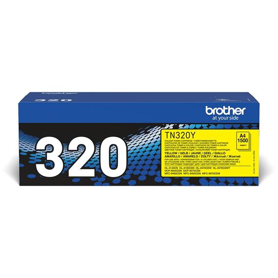 Brother TN-320Y Yellow Toner 1,500 Pages