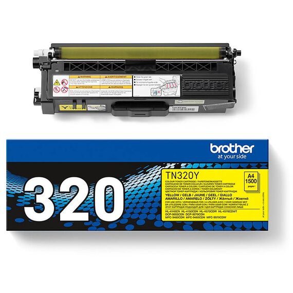 Brother TN-320Y Yellow Toner 1,500 Pages