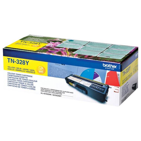 Brother TN-328Y Yellow Toner 6,000 Pages