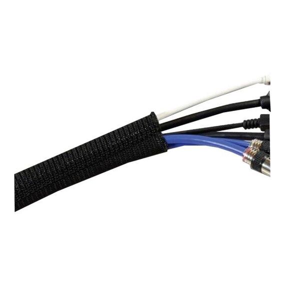 Label the Cable LTC 5110 CABLE TUBE 25 Self-Closing Cable Sleeve, Black, 2 m