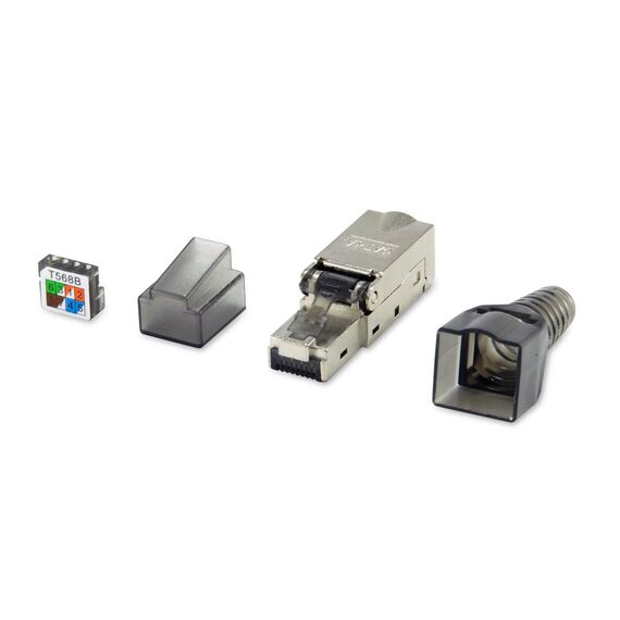 Equip 121171 Cat6A Shielded Tool-Free RJ45 Plug, Silver, 5-Pack