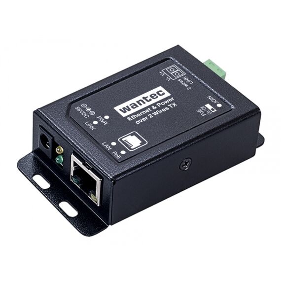 Wantec 5722 Black 2wIP E-Series One-Port Two-Wire PoE Receiver