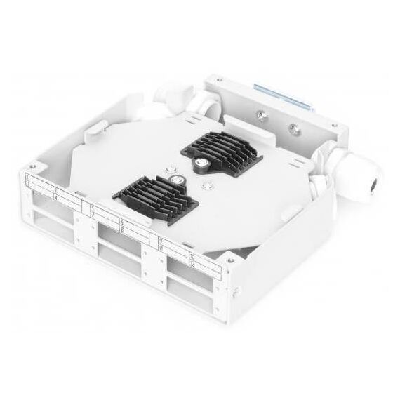 Digitus DN-96890 Grey DIN-Rail Fibre Distribution Box, 6 SC Duplex Positions