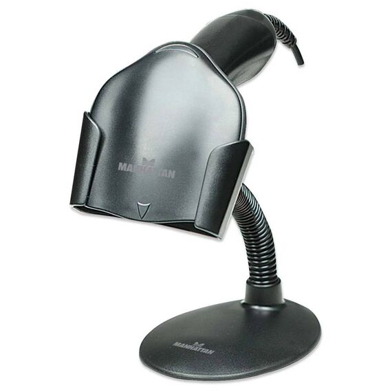Manhattan Gooseneck Barcode Scanner Stand, Black