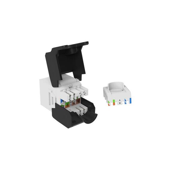 Equip 769227 White Cat.6A Unshielded Tool-Free Keystone Jack