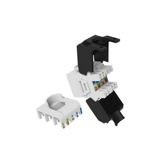 Equip 769227 White Cat.6A Unshielded Tool-Free Keystone Jack