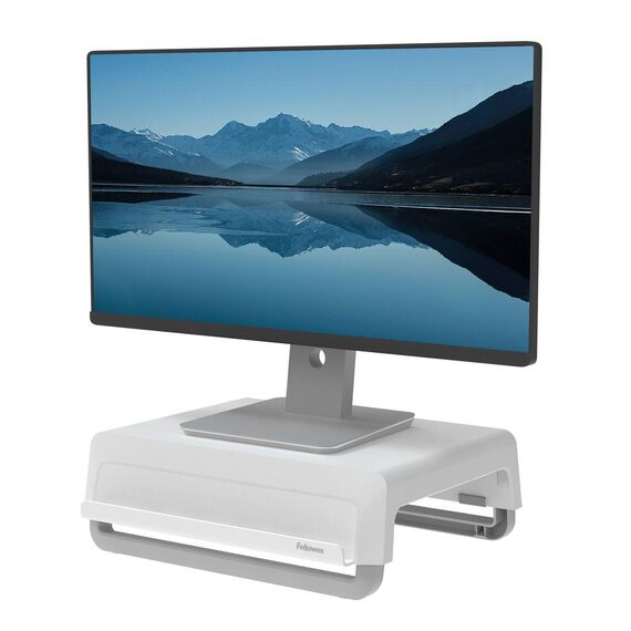 Fellowes Breyta 100016561 White Adjustable Monitor Stand