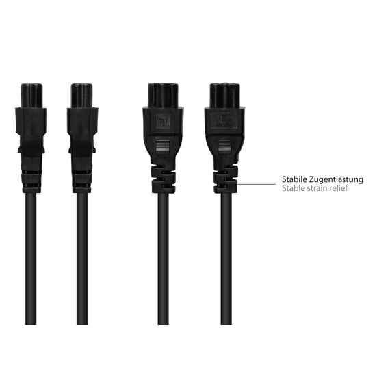 Good Connections P1405-S050 Black 5 m C14 to C5 Power Extension Cable