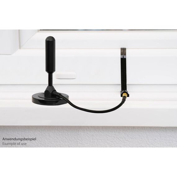 Kabelmeister FD-S20MF Black SMA Plug-to-Socket 50 Ohm RF Window Feedthrough