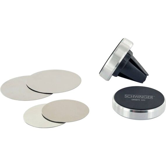 Schwaiger Magnetic Car Phone Holder Set, Vent + Dash