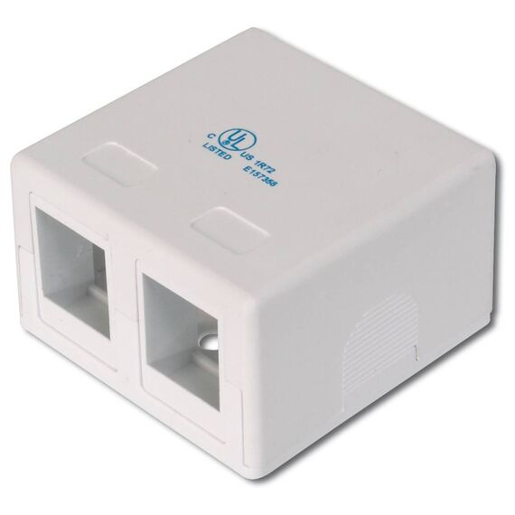 DIGITUS 2-Port Keystone Consolidation Point Box White