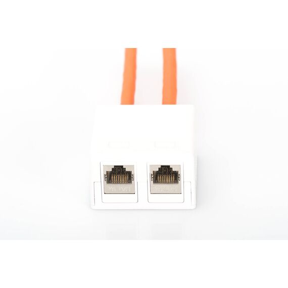 DIGITUS 2-Port Keystone Consolidation Point Box White