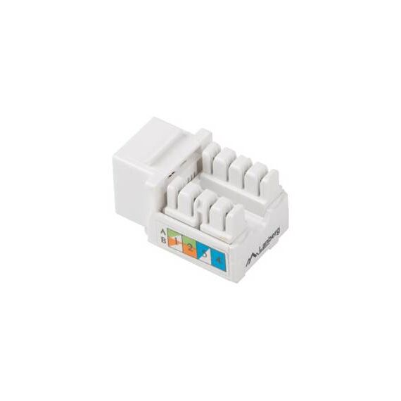 Lanberg KSU6-1090 Keystone RJ45 Cat6 UTP 90° White