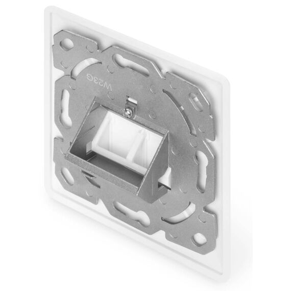 Digitus Keystone Face Plate, 1/2-Port, 80x80 mm, White