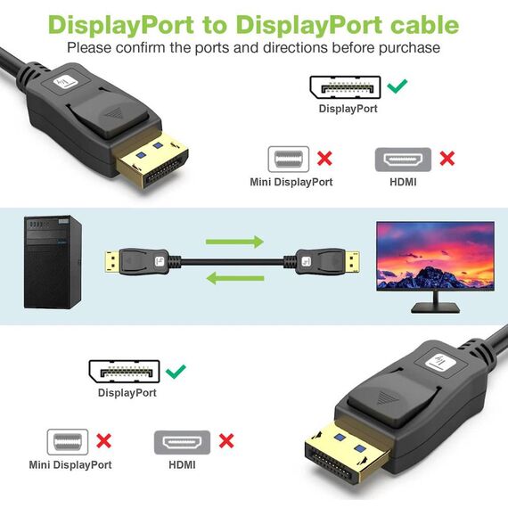 Techly ICOC-DSP-A21-010 1m DisplayPort 2.1 Cable
