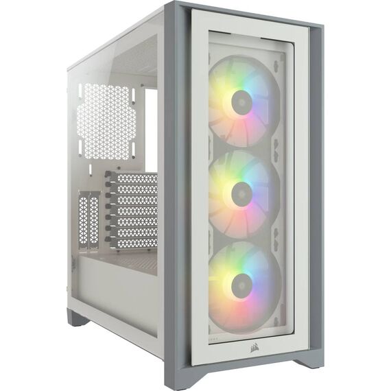 Corsair iCUE 4000X RGB Mid-Tower ATX Case, White