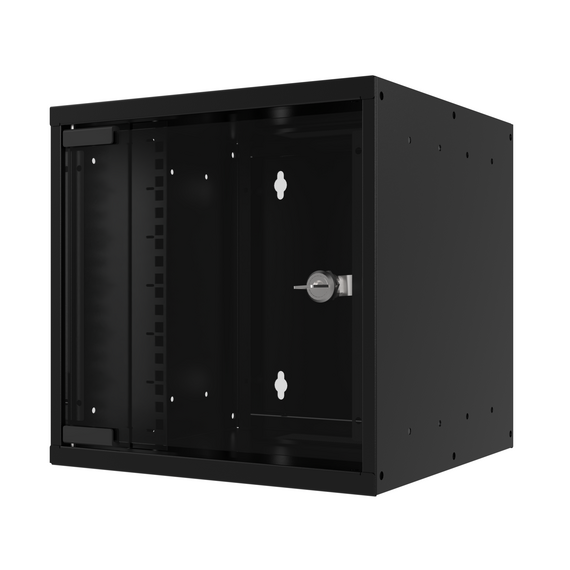 EFB-Elektronik WGB-1006TS.30 black 10-inch 6U wall cabinet