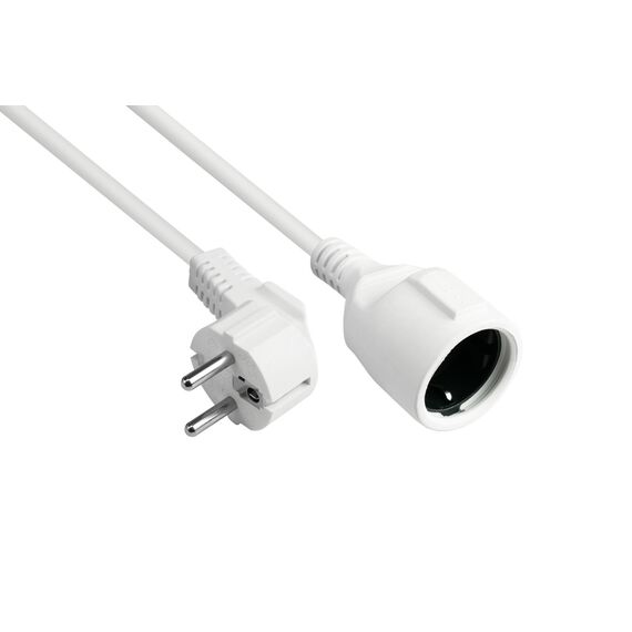 Good Connections P0102-W020 White Type E F to Type F Power Extension 2m