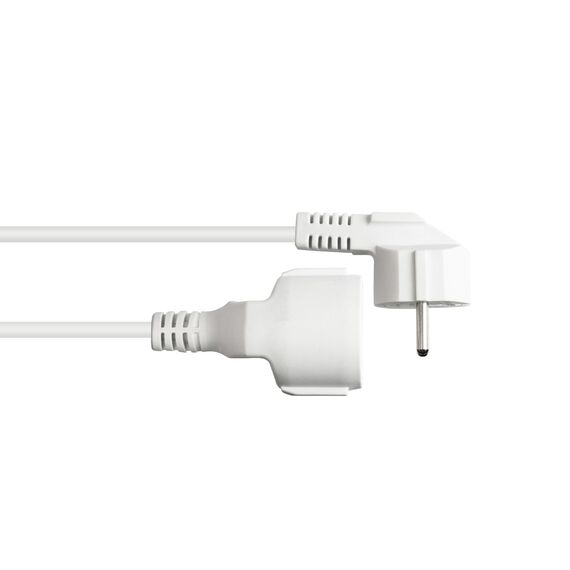 Good Connections P0102-W020 White Type E F to Type F Power Extension 2m
