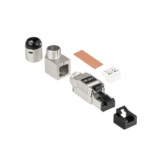 Good Connections GC-N0165 Shielded Cat6A RJ45 Field Plug Five Cable Exit Directions