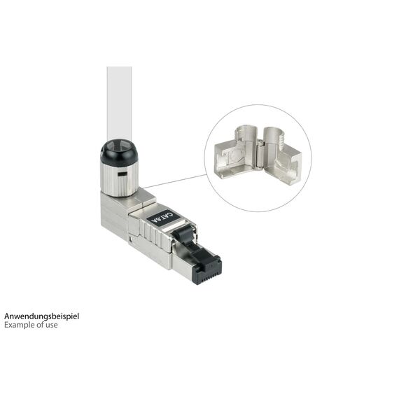 Good Connections GC-N0165 Shielded Cat6A RJ45 Field Plug Five Cable Exit Directions