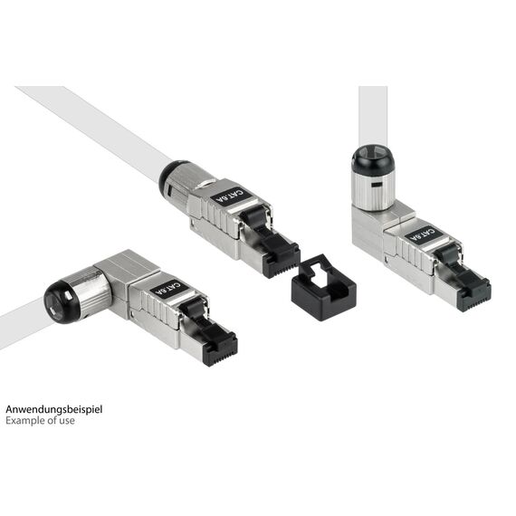 Good Connections GC-N0165 Shielded Cat6A RJ45 Field Plug Five Cable Exit Directions