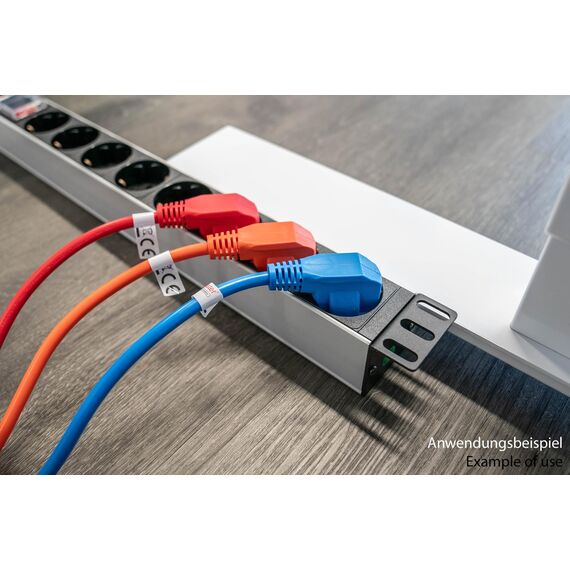 kabelmeister SK0130-B030 Blue Angled CEE 7-7 to Straight C13 Power Cable 3m