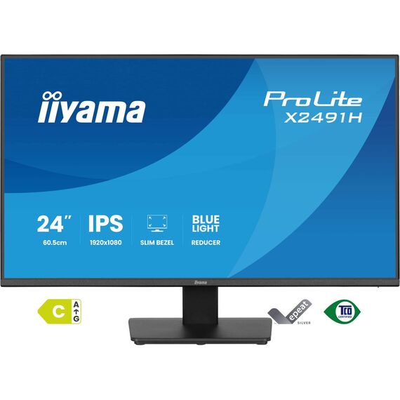 iiyama ProLite X2491H-B1 23.8-inch IPS monitor with tilt stand