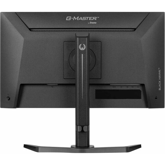 Black iiyama G-Master GB2441HSU-B1 23.8-inch IPS144Hz monitor with height-adjustable stand, front angle and rear views