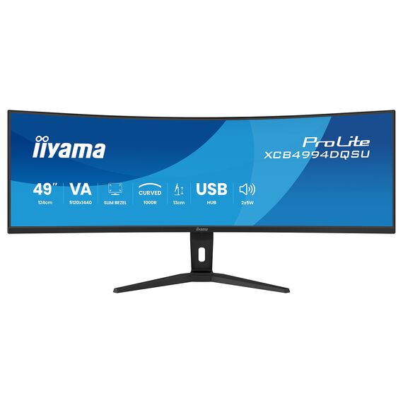 iiyama ProLite XCB4994DQSU-B1 49-inch curved black monitor with adjustable stand