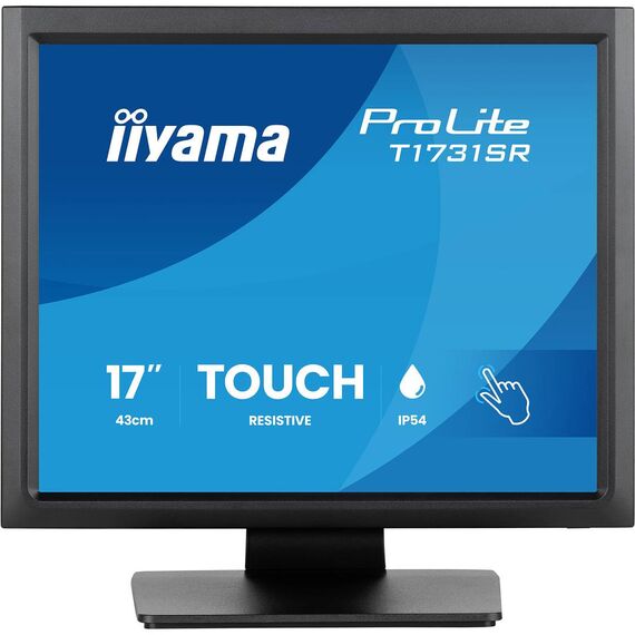 Front view of iiyama ProLite T1731SR-B2S 17 inch TN single-touch resistive monitor