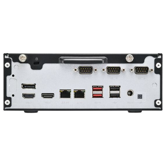 Shuttle XPC slim XH810 rear panel with three installed DB9 serial ports
