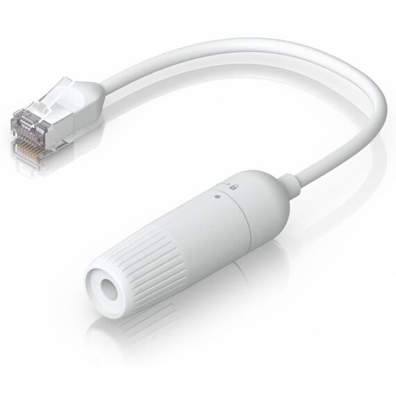 Ubiquiti Easy Cable 2-Pack: representative single white Category 6A RJ45 extension lead with closed waterproof cap