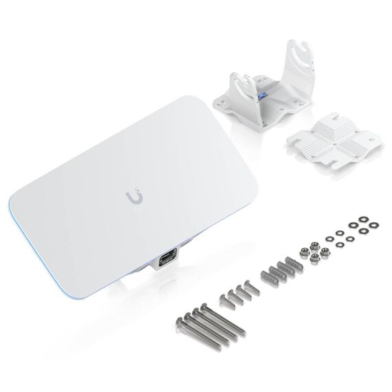 Ubiquiti E7 Audience access point with included mounting bracket, plate and fasteners