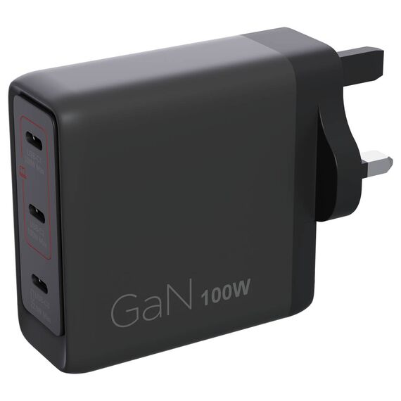Lenovo Multi-port USB-C 100W GaN Charger Black UK 40AW100BUK