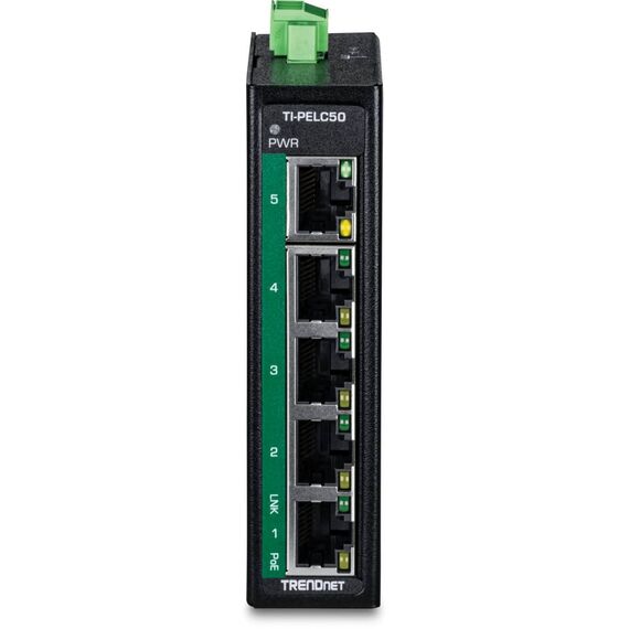 TRENDnet TI-PELC50 Industrial 5-Port Fast Ethernet PoE+