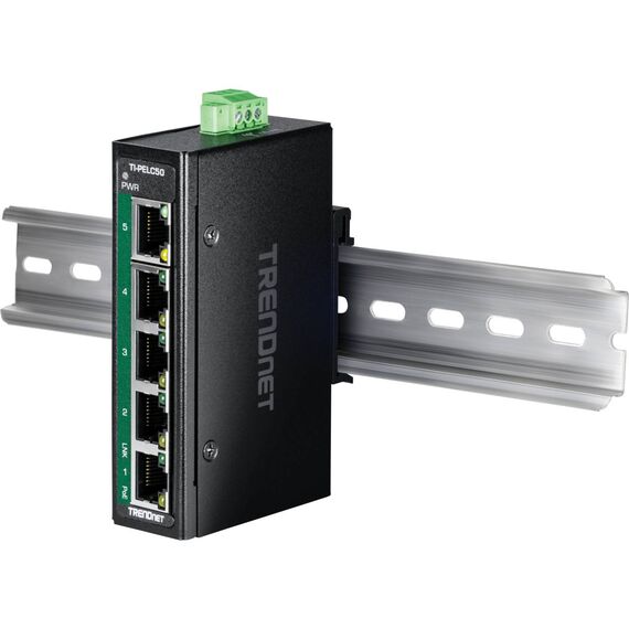 TRENDnet TI-PELC50 Industrial 5-Port Fast Ethernet PoE+