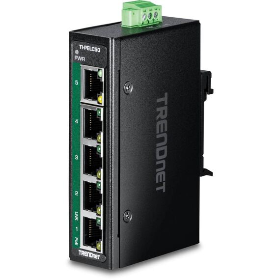 TRENDnet TI-PELC50 Industrial 5-Port Fast Ethernet PoE+